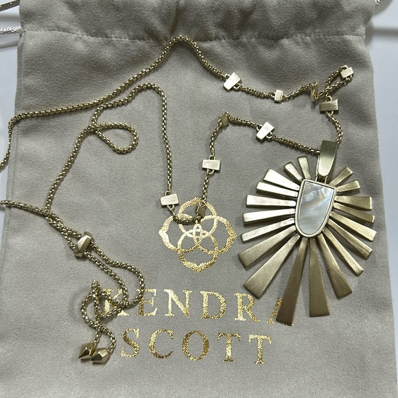 Kendra Scott Gold Sunburst Pendant - Picture 4 of 5
